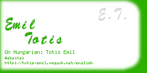 emil totis business card